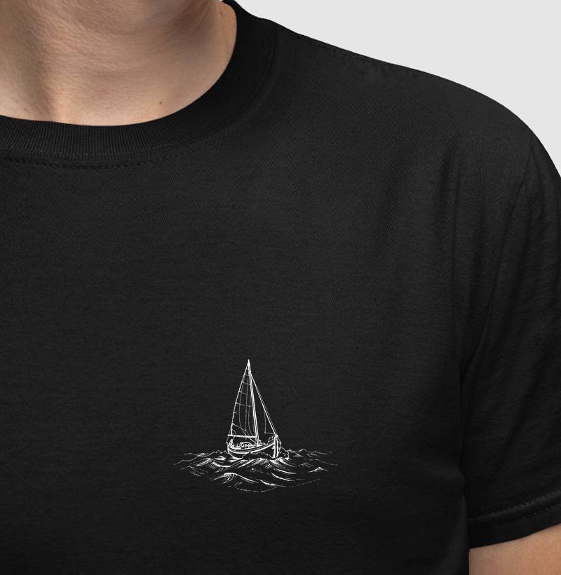 Barco vela minimalista bolso