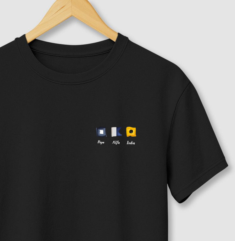 Camiseta Bandeiras Náuticas Papa Alfa India Mini - Dia dos Pais