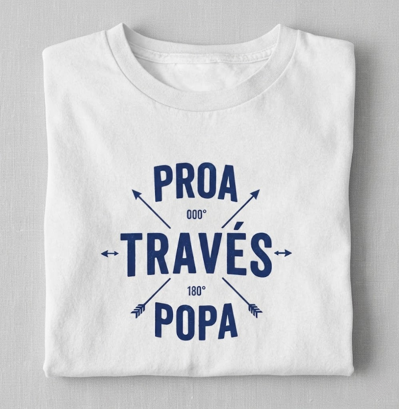 Proa través popa