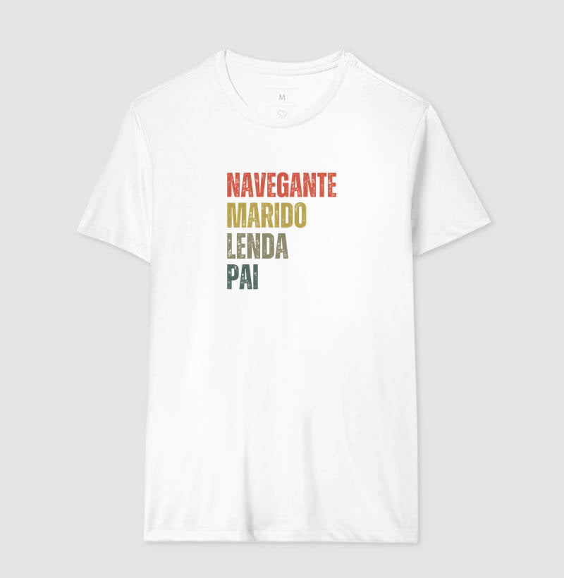 Camiseta Navegante Marido Lenda Pai - Dia dos Pais