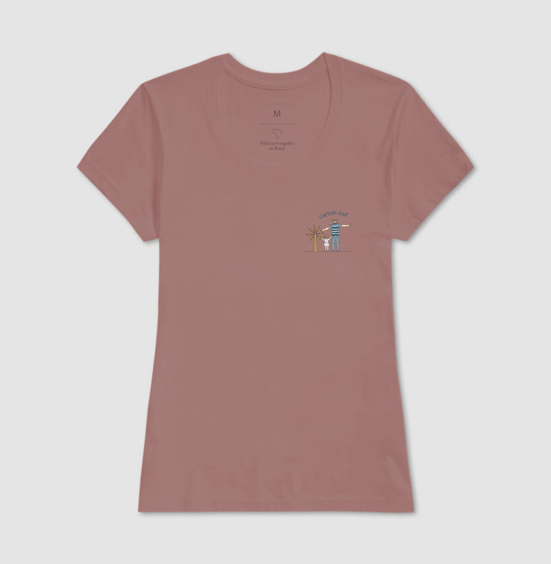 Camiseta Capitão Dad Apontando o Horizonte - Dia dos Pais