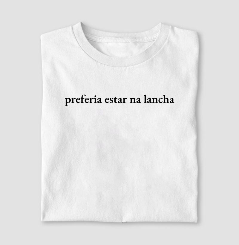 Preferia estar na lancha