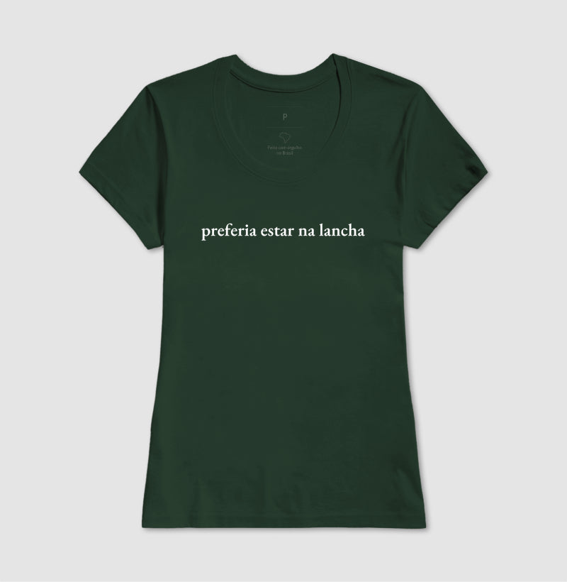 Preferia estar na lancha