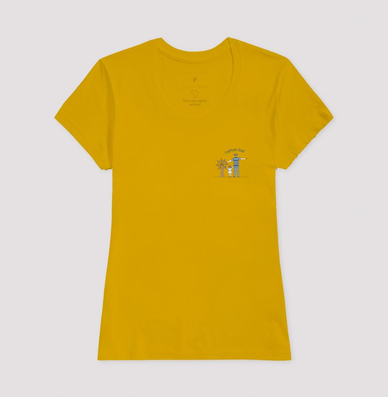 Camiseta Capitão Dad Apontando o Horizonte - Dia dos Pais
