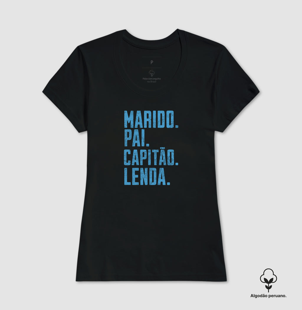 Camiseta Marido Pai Capitão Lenda - Dia dos Pais
