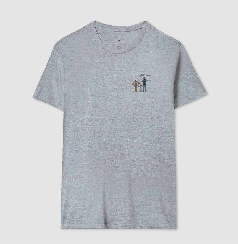 Camiseta Capitão Dad Apontando o Horizonte - Dia dos Pais