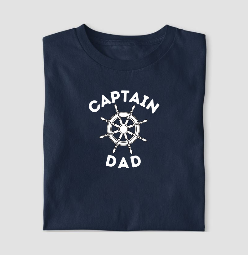 Camiseta Captain Dad Leme Marinho - Dia dos Pais