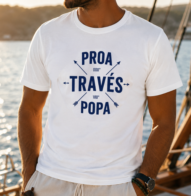 Proa través popa