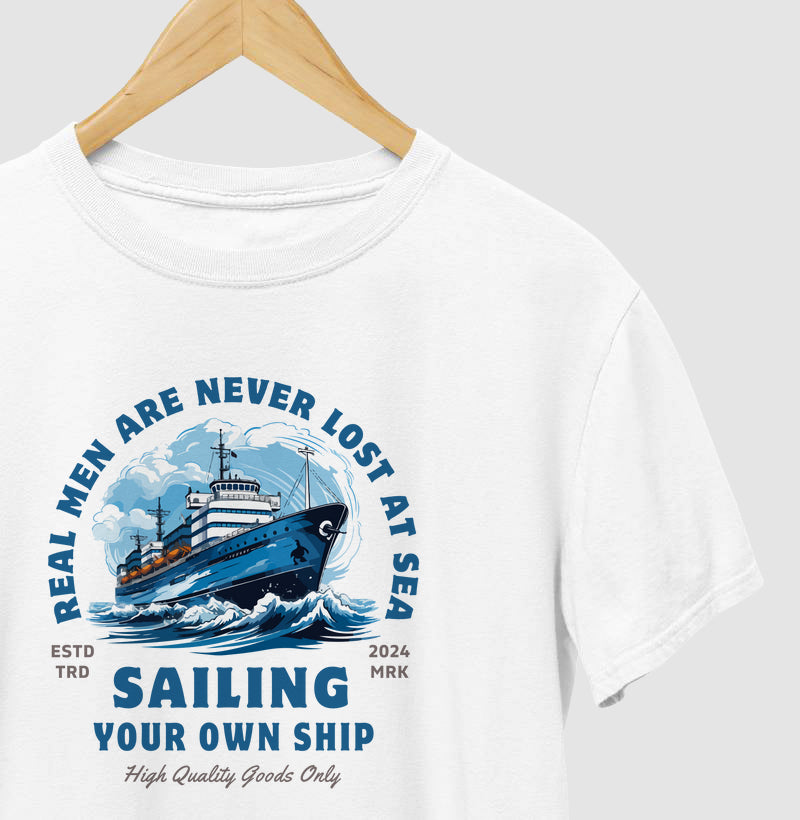 Real Man are never lost at sea
