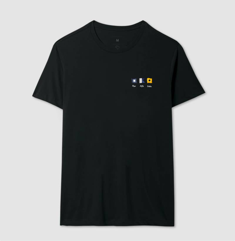 Camiseta Bandeiras Náuticas Papa Alfa India Mini - Dia dos Pais