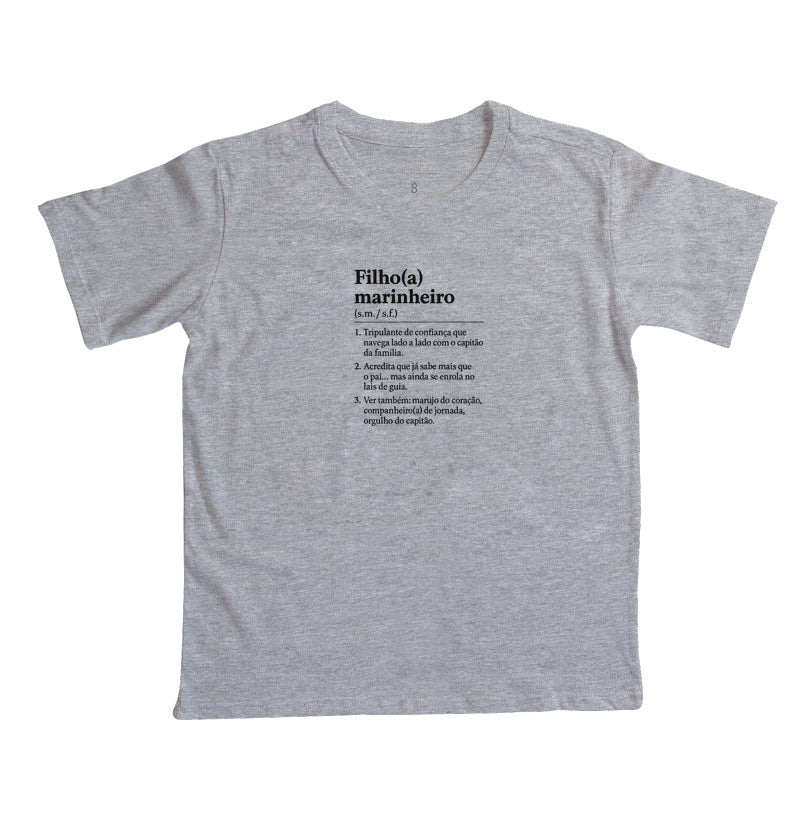 Camiseta Infantil Filho(a) Marinheiro Preta - Dia dos Pais