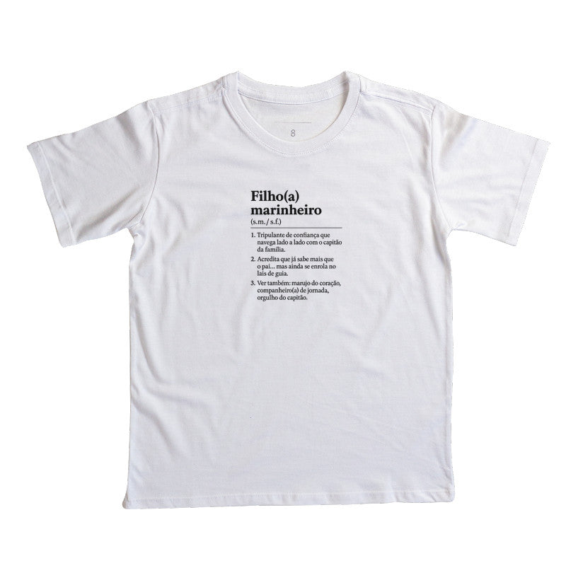 Camiseta Infantil Filho(a) Marinheiro Preta - Dia dos Pais