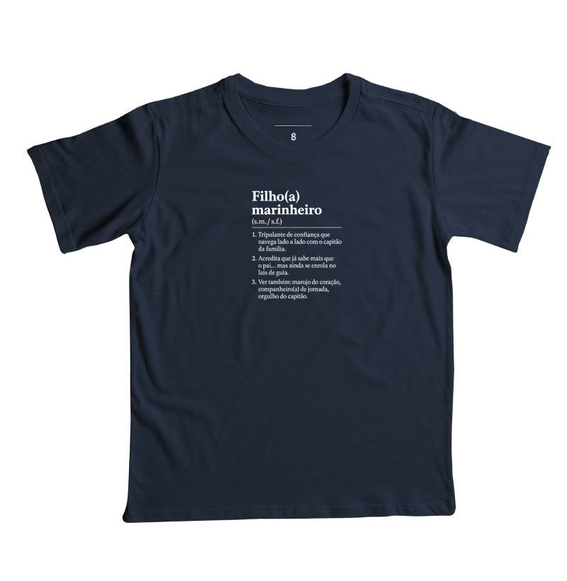 Camiseta Infantil Filho(a) Marinheiro Preta - Dia dos Pais