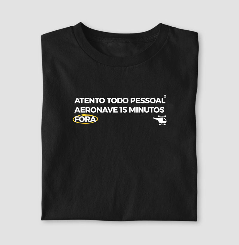 Aeronave 15 minutos fora