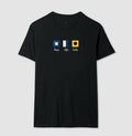 Camiseta Bandeiras Náuticas Papa Alfa India Clássica - Dia dos Pais