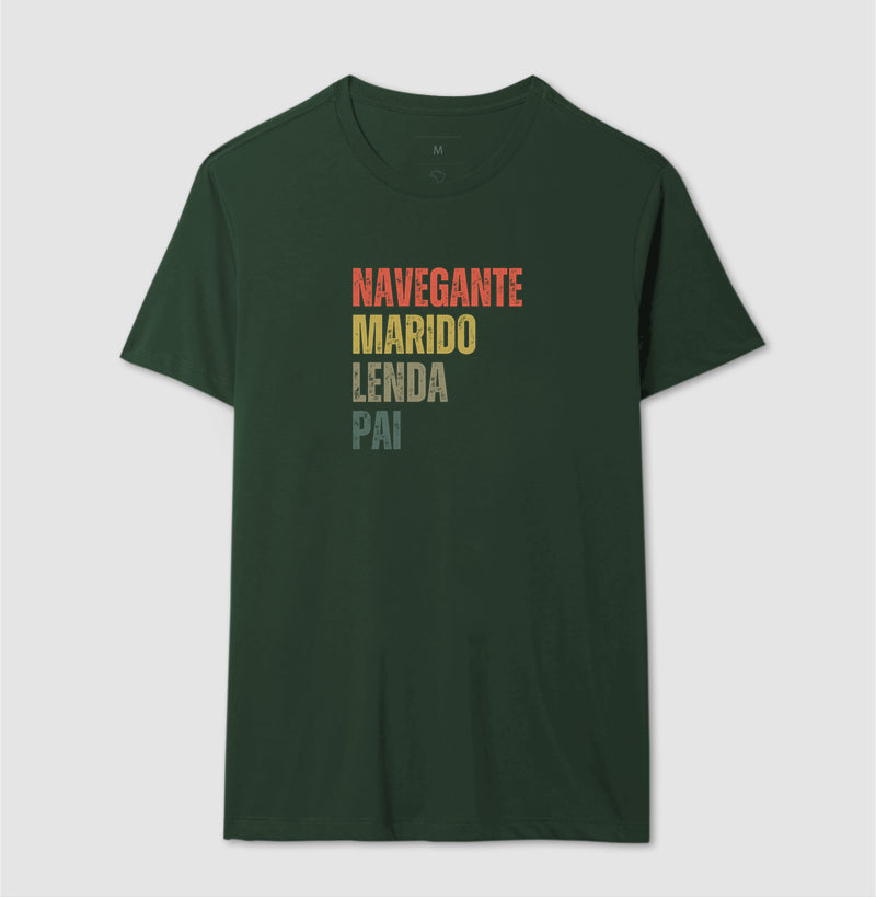 Camiseta Navegante Marido Lenda Pai - Dia dos Pais