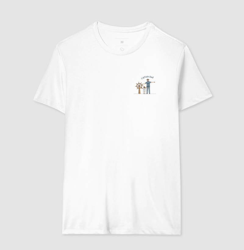 Camiseta Capitão Dad Apontando o Horizonte - Dia dos Pais