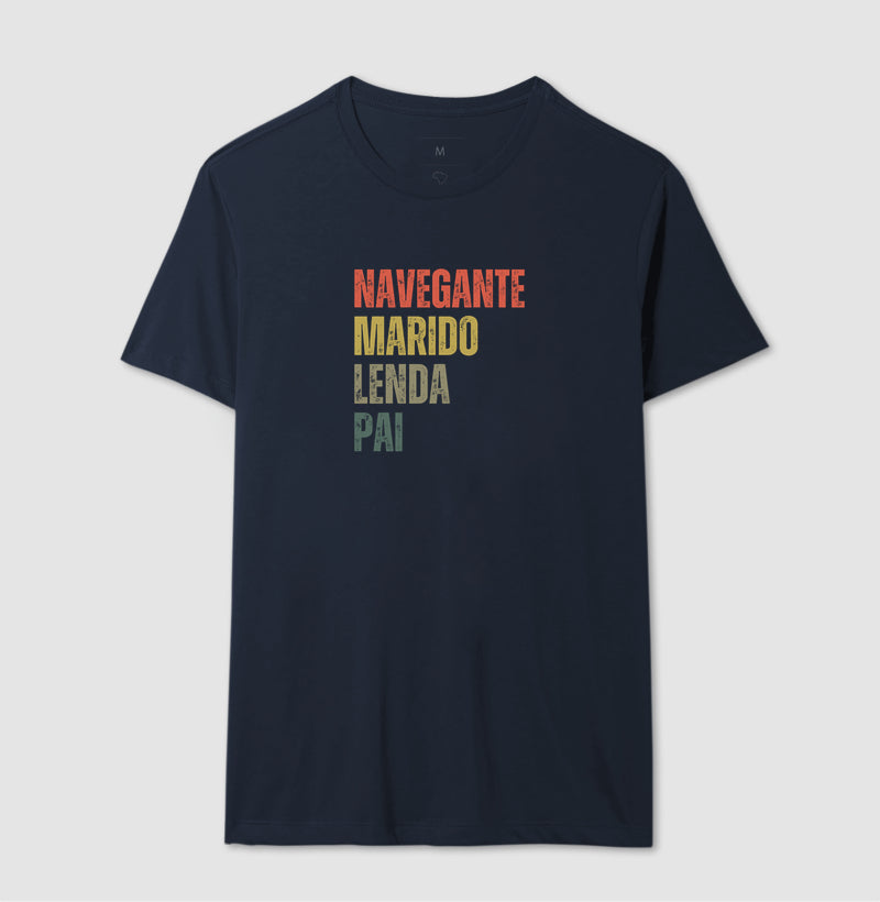 Camiseta Navegante Marido Lenda Pai - Dia dos Pais